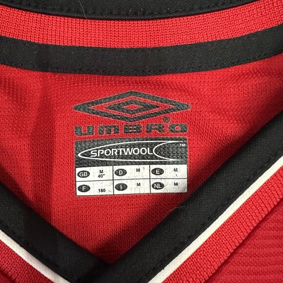 Vintage Umbro Sportwool Mens M Manchester United F.C. Football Jersey WEY #22 - Picture 4 of 7